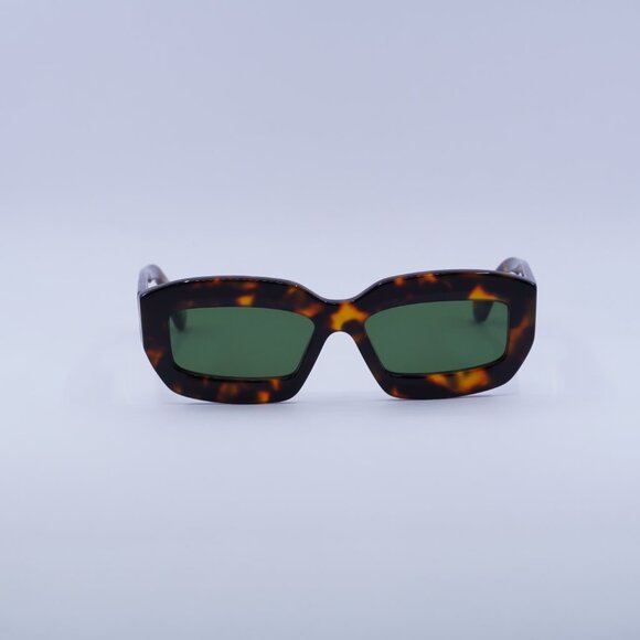 ?️New Off-White OERI138 CHARLOTTE 6055 Sunglasses - Havana Frame, Green Lenses main image 5